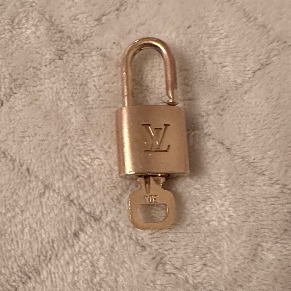 Louis Vuitton Gold-tone Padlock and Key-304